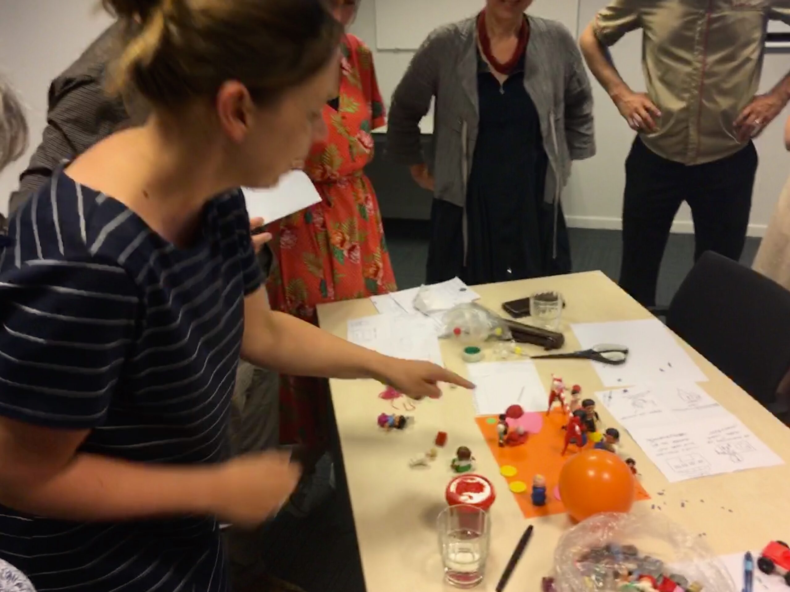 Deelnemers aan een workshop